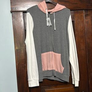 Torrid Pink/Gray Color lock Zip Hoodie NWT